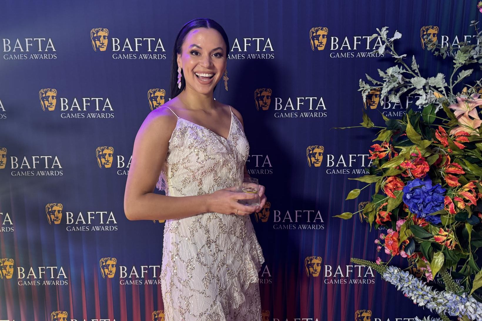 Aldís á BAFTA-verðlaunahátíðinni.