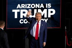 Trump á kosningafundi í Arizona í september.