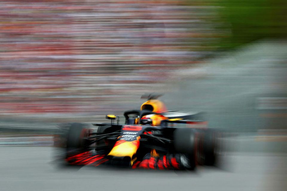 Daniel Ricciardo á ferð í kappakstrinum í Montreal.