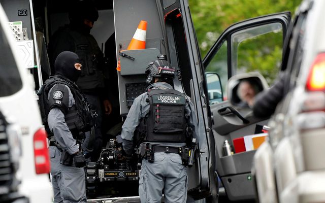 Sérsveitin tók þátt í lögregluaðgerðum á Austurvelli. Ljósmynd úr safni.