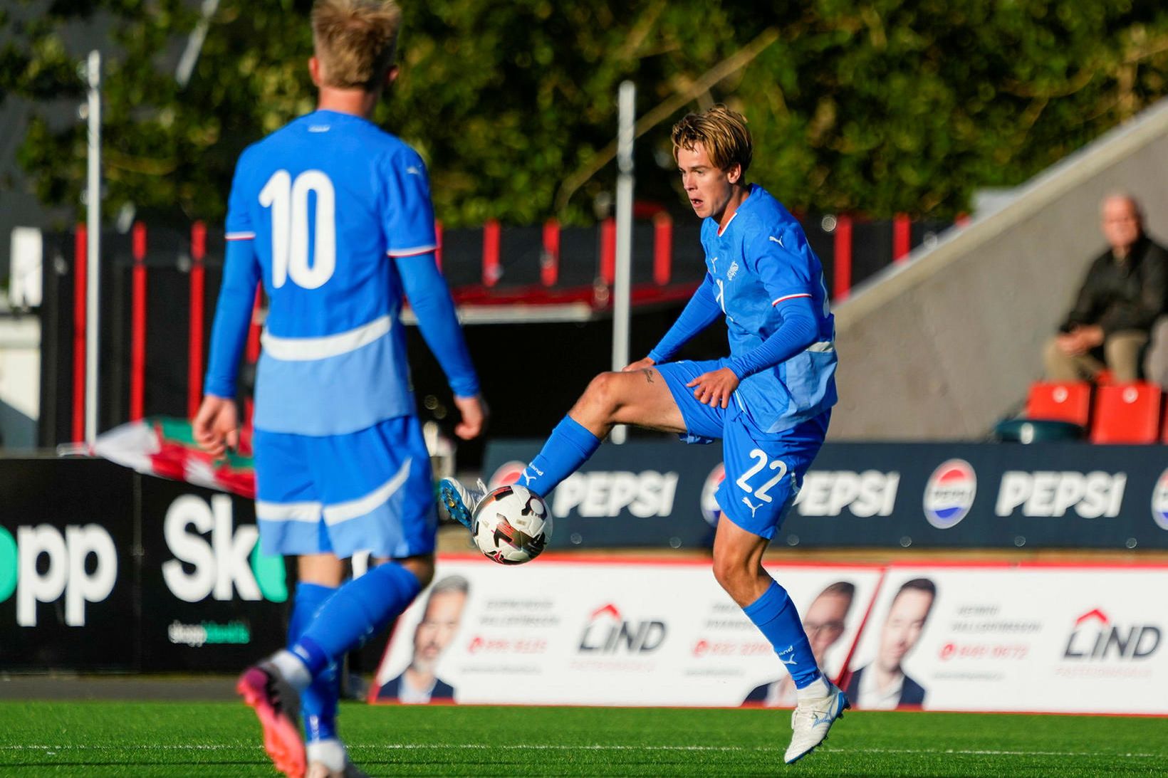 Daníel Freyr Kristjánsson í leik með 21-árs landsliðinu.