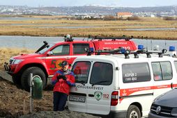 Björgunarsveitir hafa leitað Söndru Lífar undanfarna daga. Þessi mynd var tekin á Álftanesi í gær, …