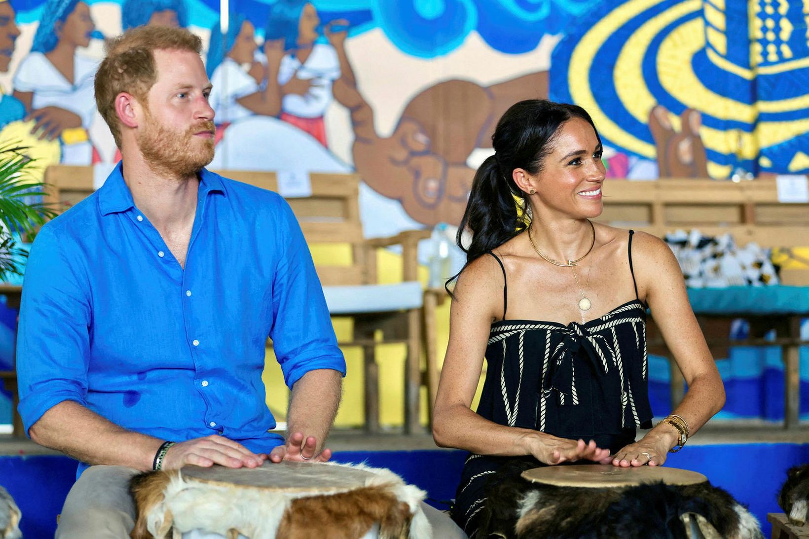 Harry prins og Meghan heimsóttu Kólumbíu á dögunum.