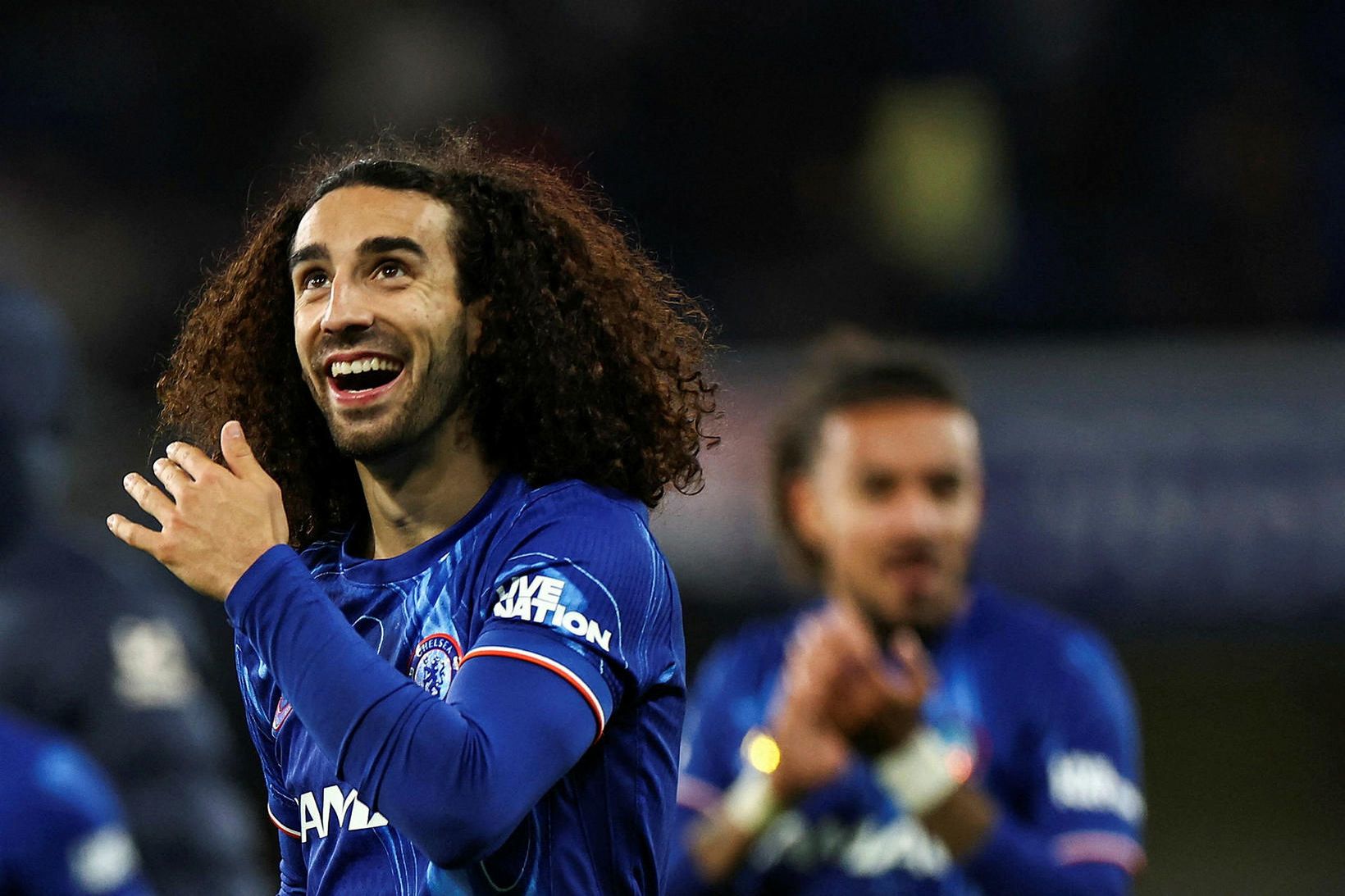Marc Cucurella fagnar sigurmarkinu.