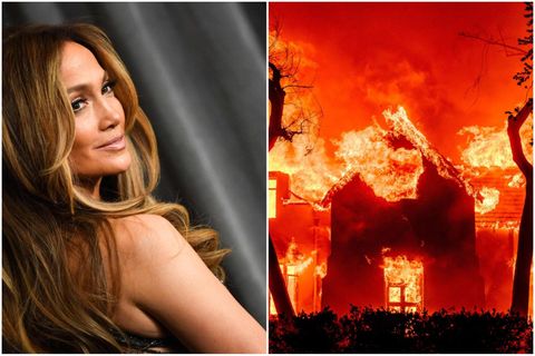 Jennifer Lopez hefur stutt við bakið á þeim sem urðu fyrir áföllum vegna gróðureldanna sem …