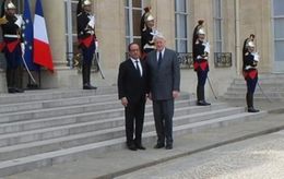 The Presidents of France and Iceland.