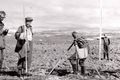 Dynjandisheiði Mælingar 1957, f.v.: Svanur Sveinsson, Jón J. Víðis, Jakob Hálfdanarson og Guðmundur.