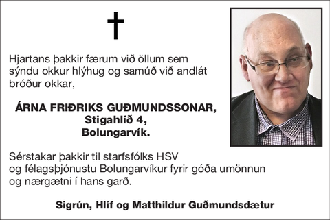 Árna Friðriks Guðmundssonar,