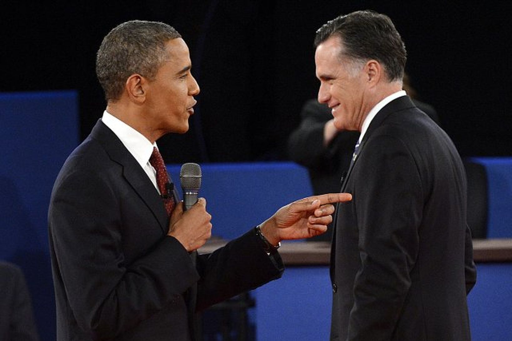 Romney og Obama takast á.