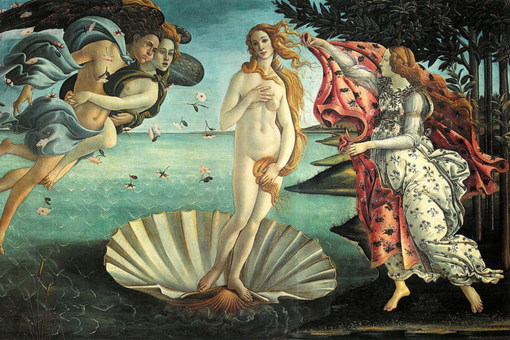 „Fæðingu Venusar“ eftir Sandro Botticelli.