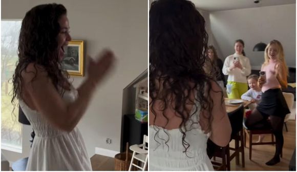 Dætur Elínar Maríu komu móður sinni á óvart