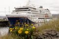 Skemmtiferðaskip Skipið MS Hanseatic lagðist að bryggju á fimmtudag.