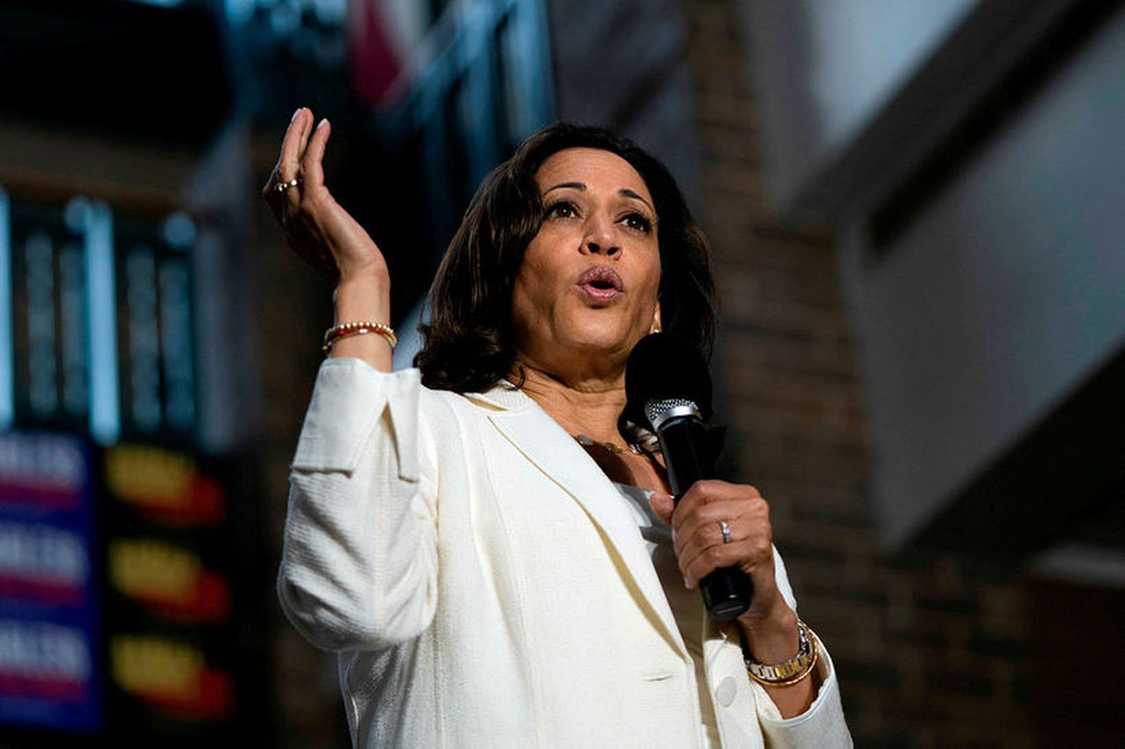 Kamala Harris, sem bauð sig fram sem forsetaefni demókrata fyrir …