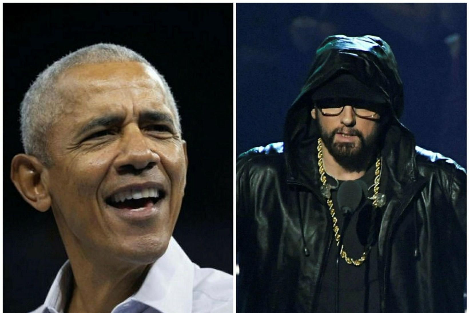 Spurning hvort Obama og Eminem ættu að gefa út lag …