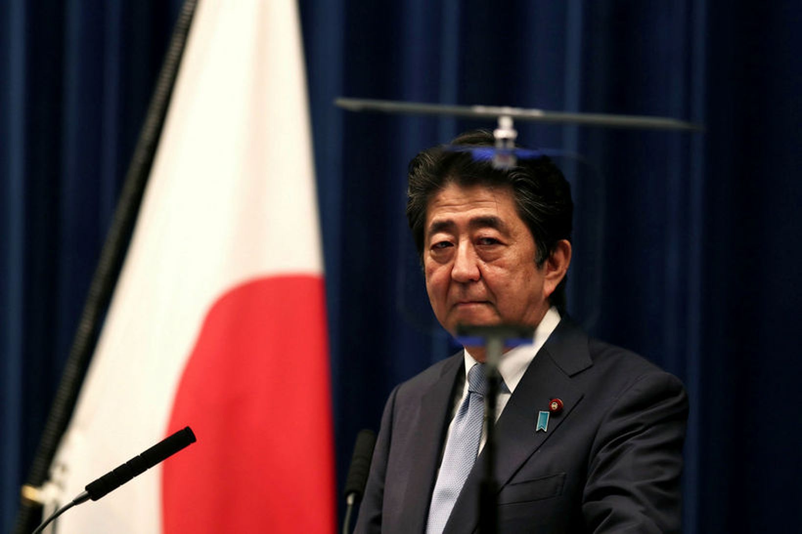 Shinzo Abe, forsætisráðherra Japans, er væntanlega ekki ánægður með þetta …