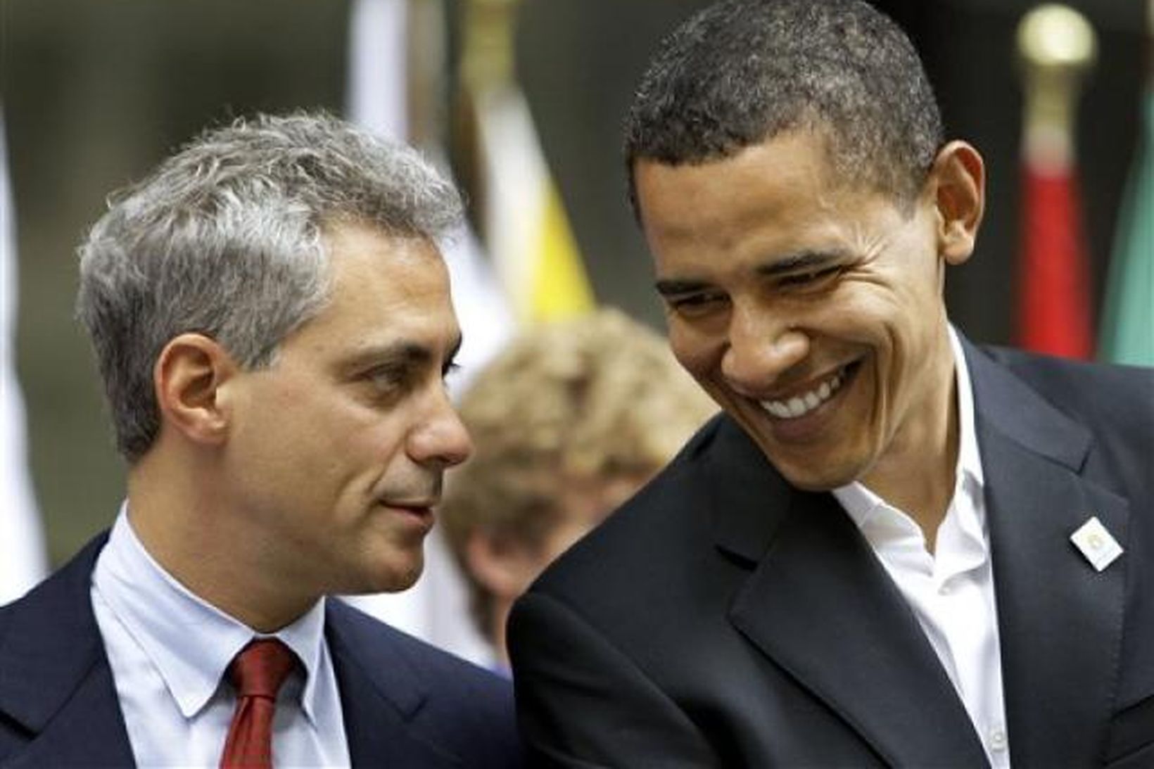 Rahm Emanuel ásamt Barack Obama fyrr á þessu ári.