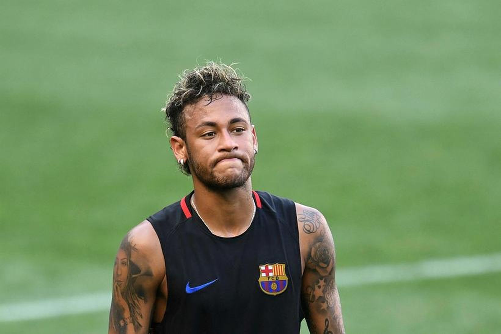 Neymar á æfingu með Barcelona.