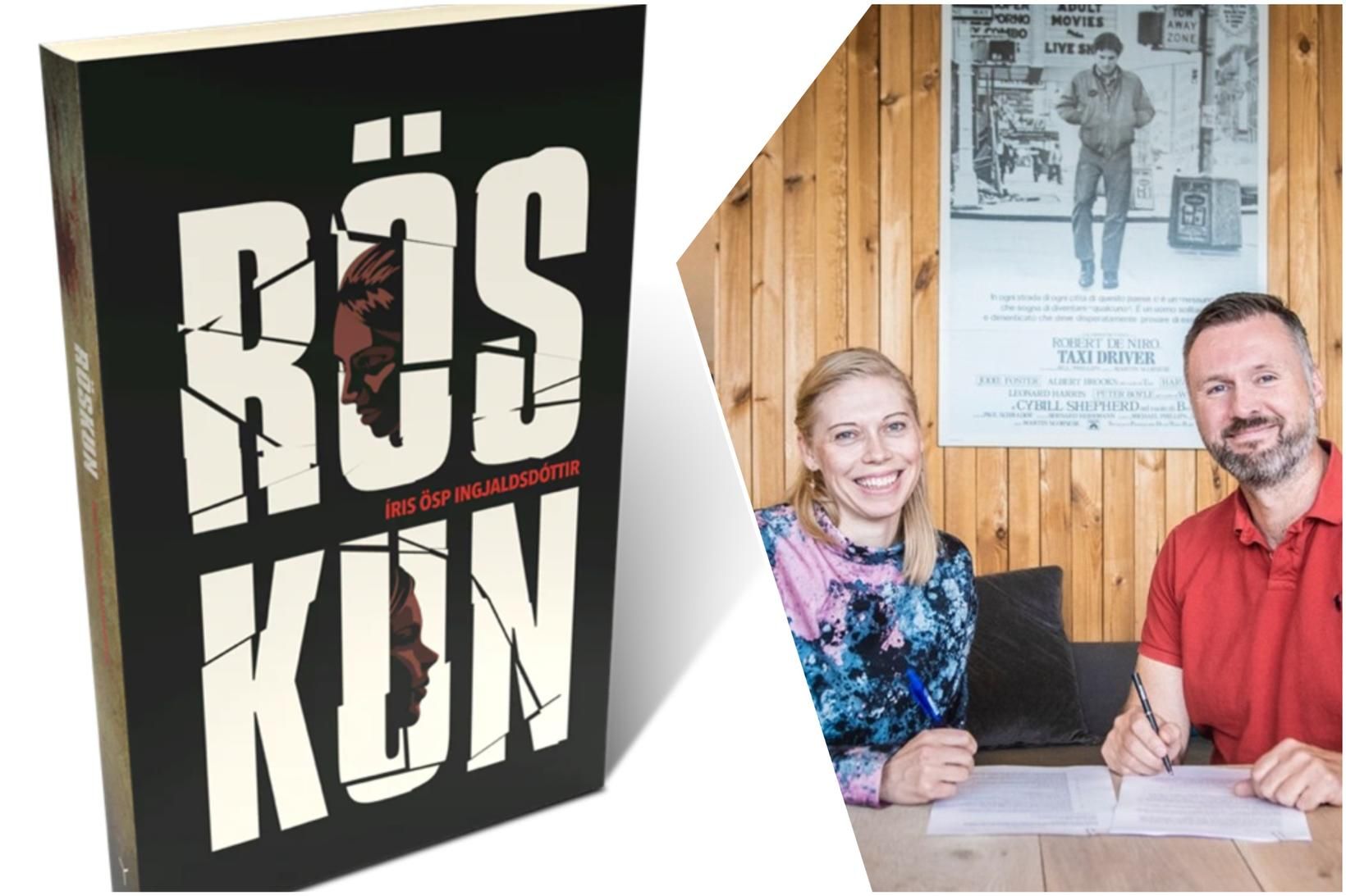 Íris Ösp Ingjaldsdóttir, höfundur bókarinnar, og Bragi Þór Hinriksson leikstjóri …