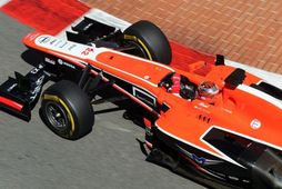 Jules Bianchi á ferð á Marussiabil 2013.
