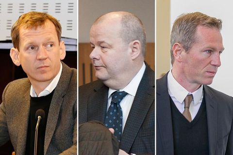 Hreiðar Már Sigurðsson (left), Sigurður Einarsson middle) and Magnús Guðmundsson (right).