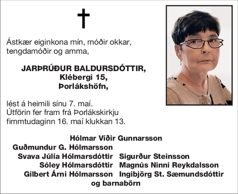 Jarþrúður Baldursdóttir,