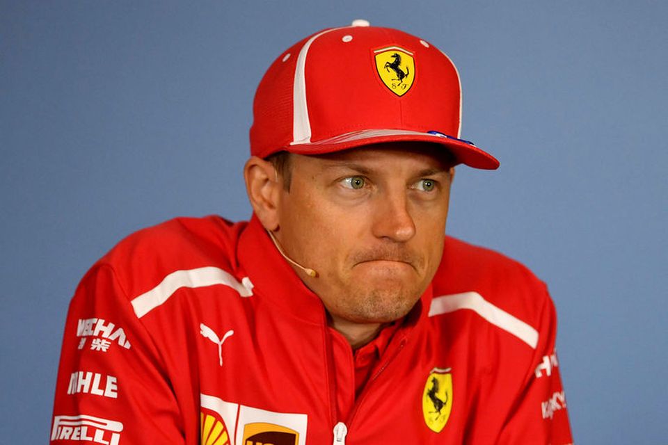 Kimi Räikkönen varðist fimlega spurningum um framtíð hans í formúlunni á blaðamannafundi í Spielberg.