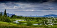 Þingvellir í kvöldbirtu