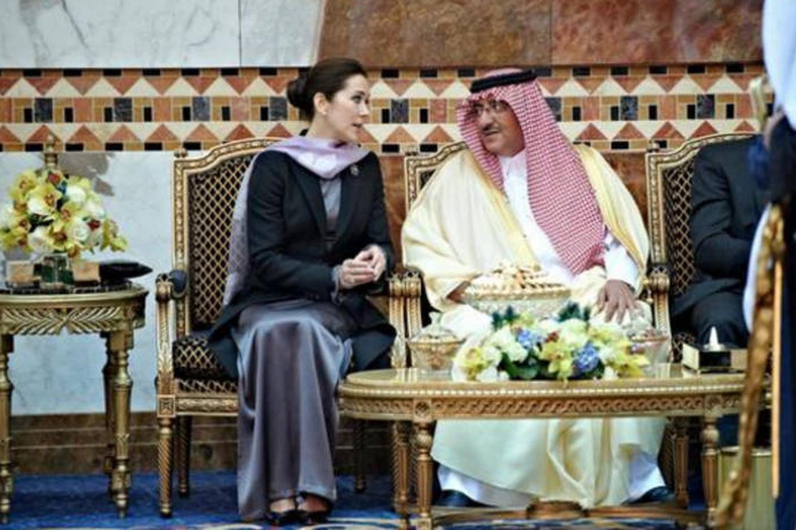 Mary krónprinsessa Danmerkur ásamt Saudis Muhammad bin Nayef.