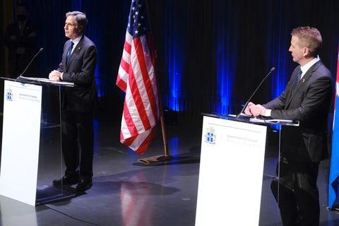 US Secretary of State Antony Blinken and Minister for Foreign Affairs Guðlaugur Þór Þórðarson.