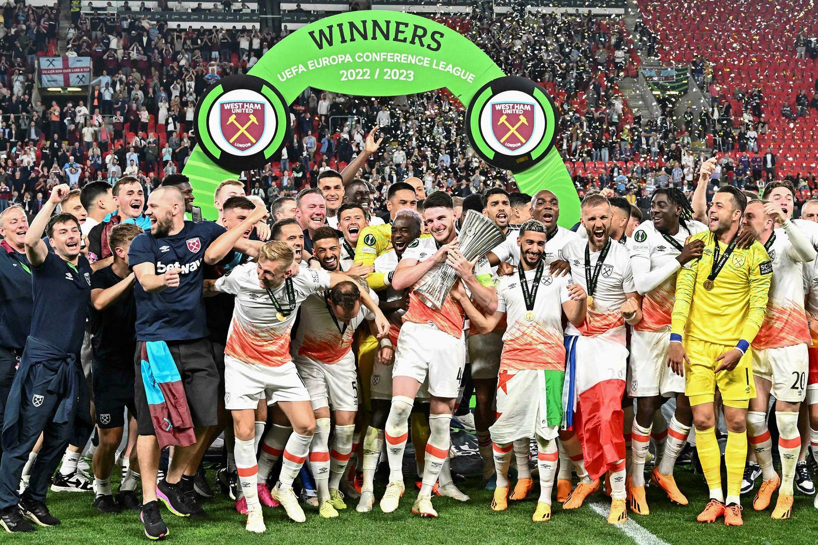 West Ham United vann Sambandsdeild UEFA fyrr í mánuðinum.