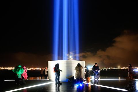 From the Imagine Peace Tower ceremony last year.