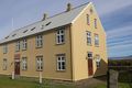 Vopnafjörður Kaupangur, hús byggt 1884, setur sterkan svip á kauptúnið.