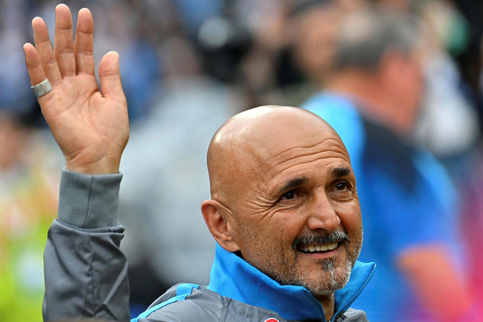 Luciano Spalletti kvaddi með meistaratitli hjá Napoli.