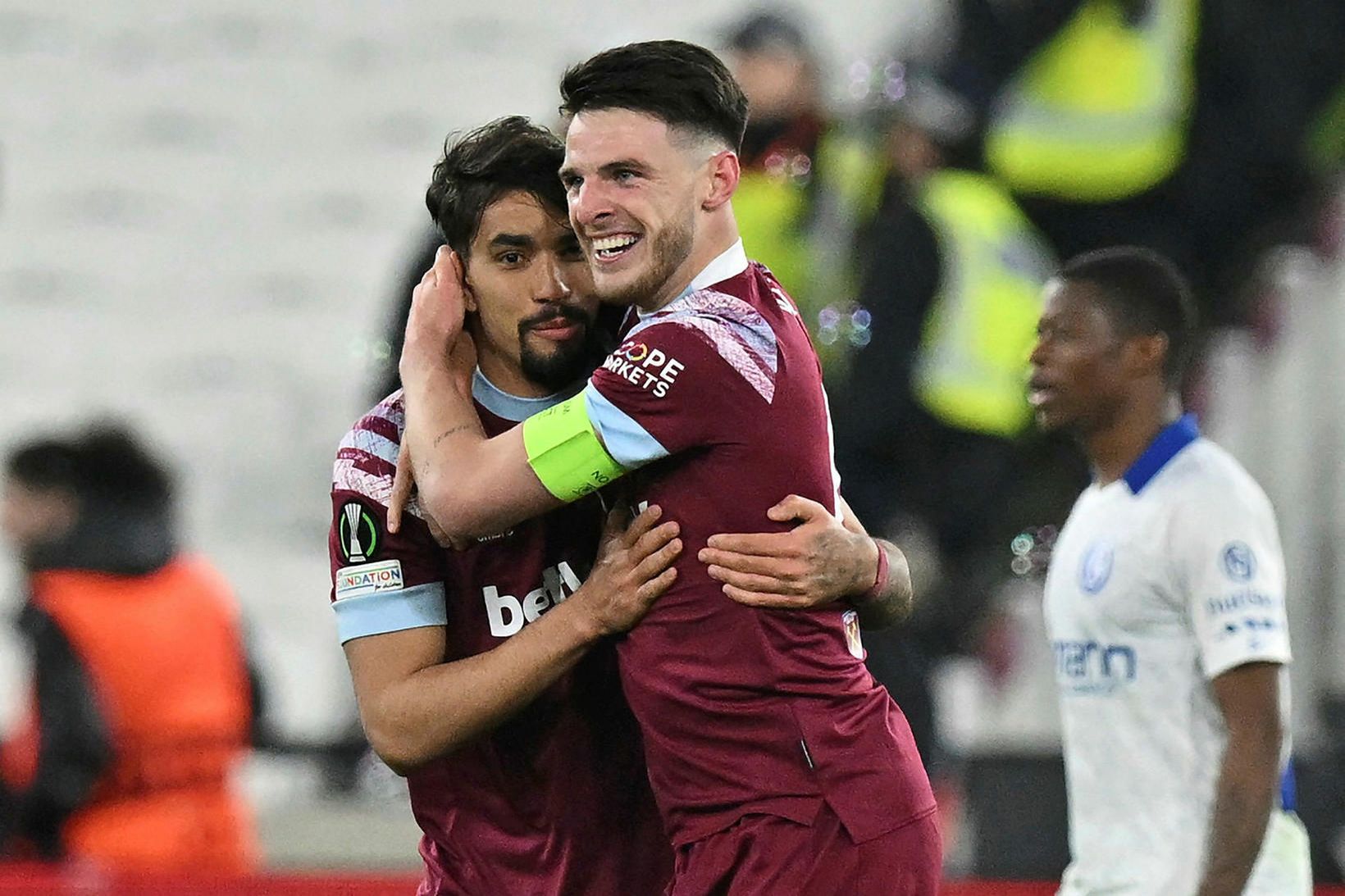 Lucas Paquetá og Declan Rice voru báðir á skotskónum í …