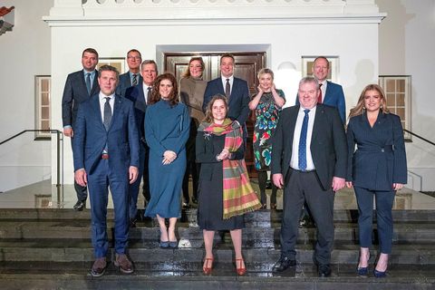 The new government, at Bessastaðir.