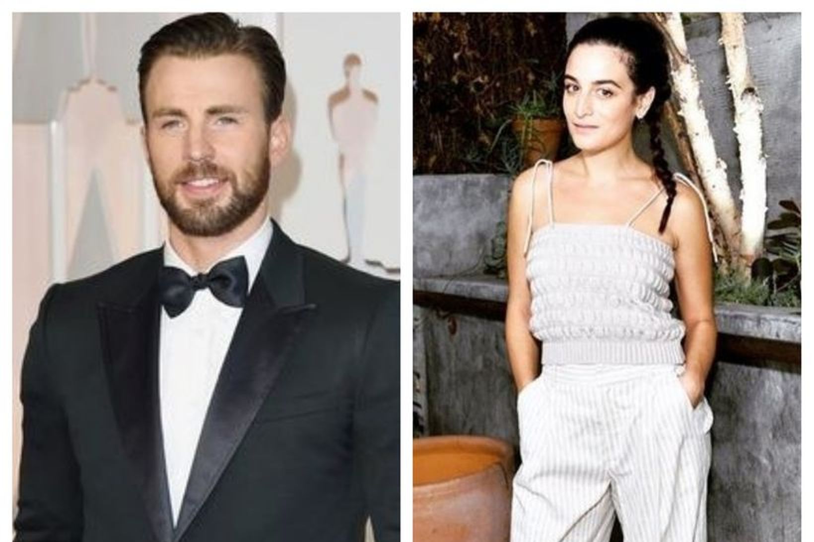 Chris Evans og Jenny Slate eru hætt saman.