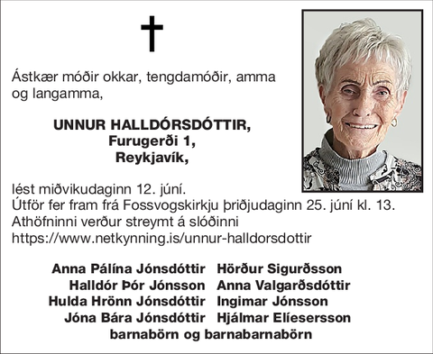 Unnur Halldórsdóttir,