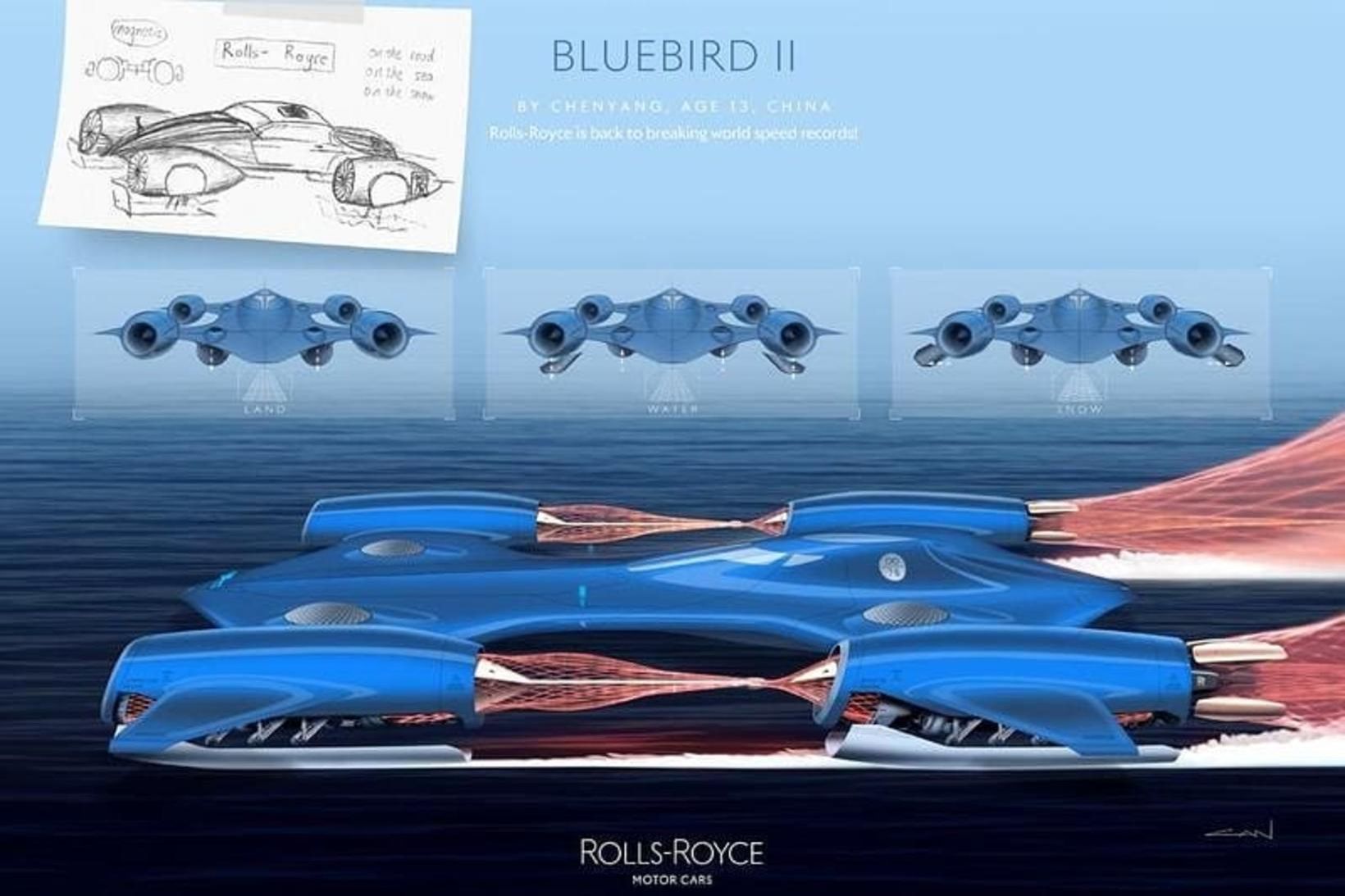 13 ára Kínverji teiknaði þennan Rolls Royce Bluebird II