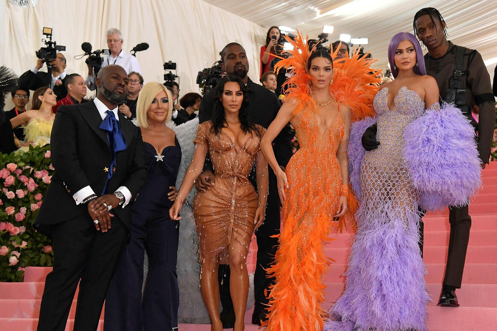 Systurnar Kim Kardashian, Kendall og Kylie Jenner á Met Gala-hátíðinni …