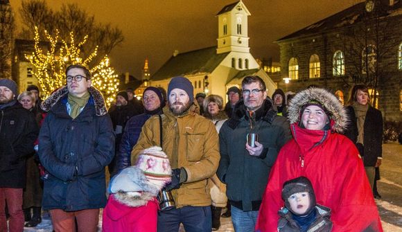 Margir stigu á svið á Austurvelli