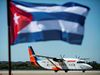 An aircraft loaded with powdered milk from Cubans living in the United States at José Martí International Airport in Havana.