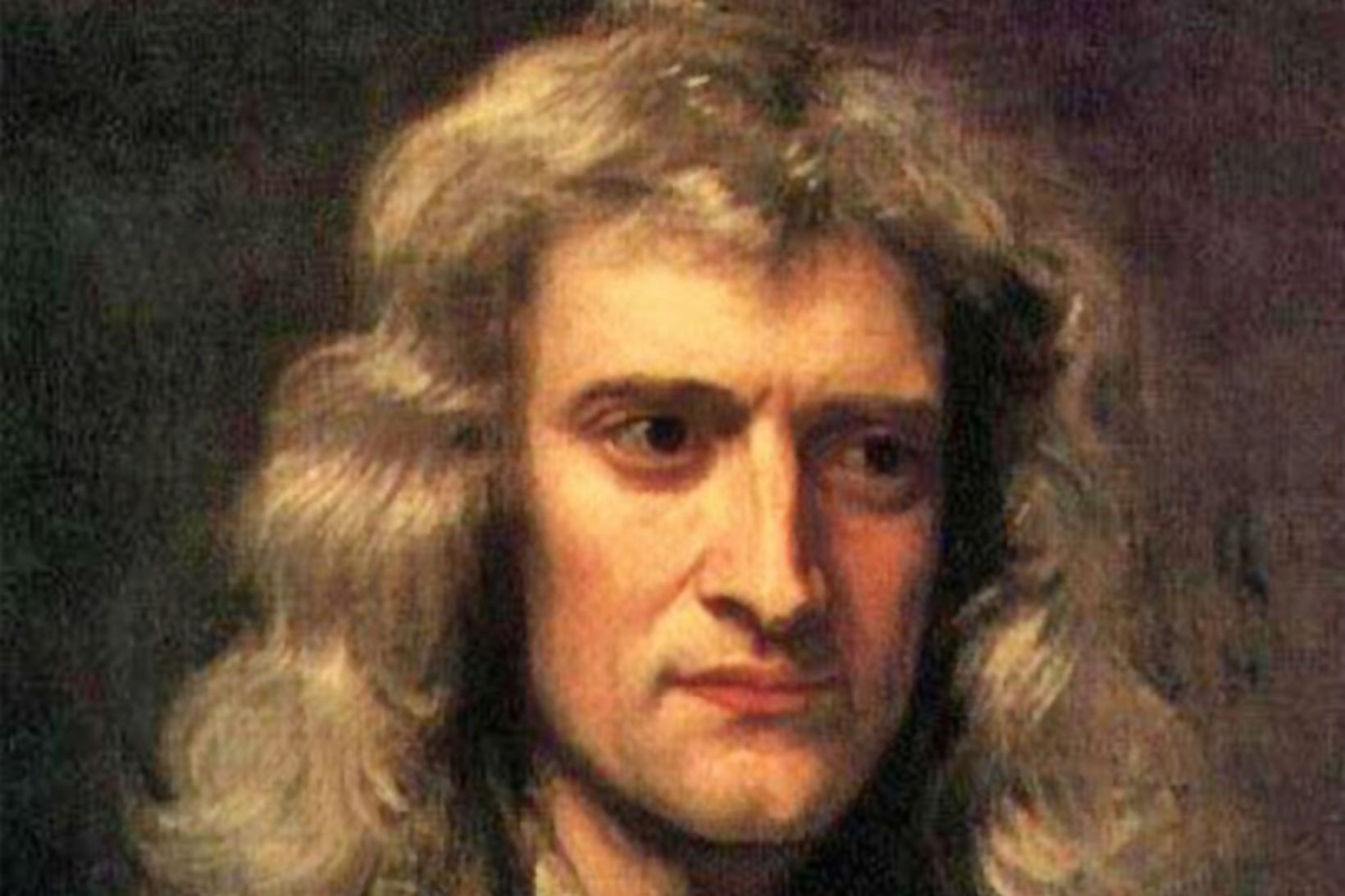 Málverk af eðlisfræðingnum Isaac Newton.