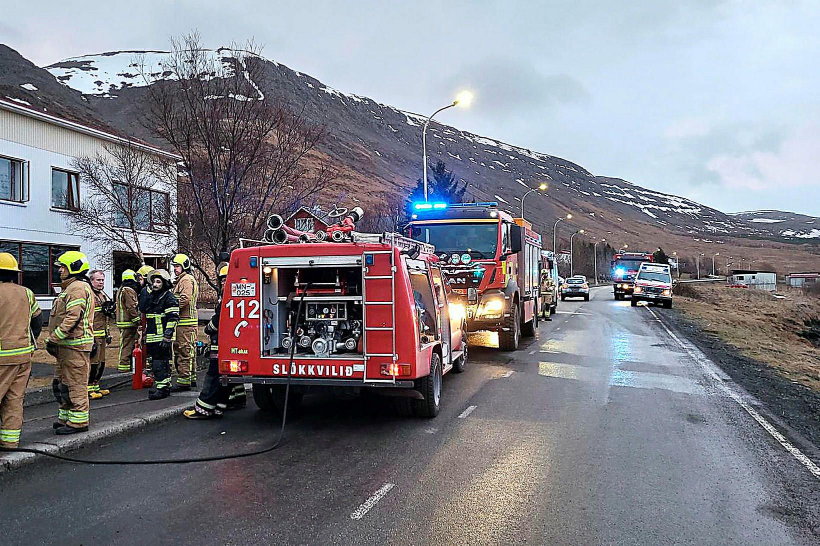 Tildrög brunans eru ekki ljós.