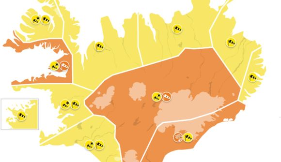 Gular viðvaranir orðnar appelsínugular