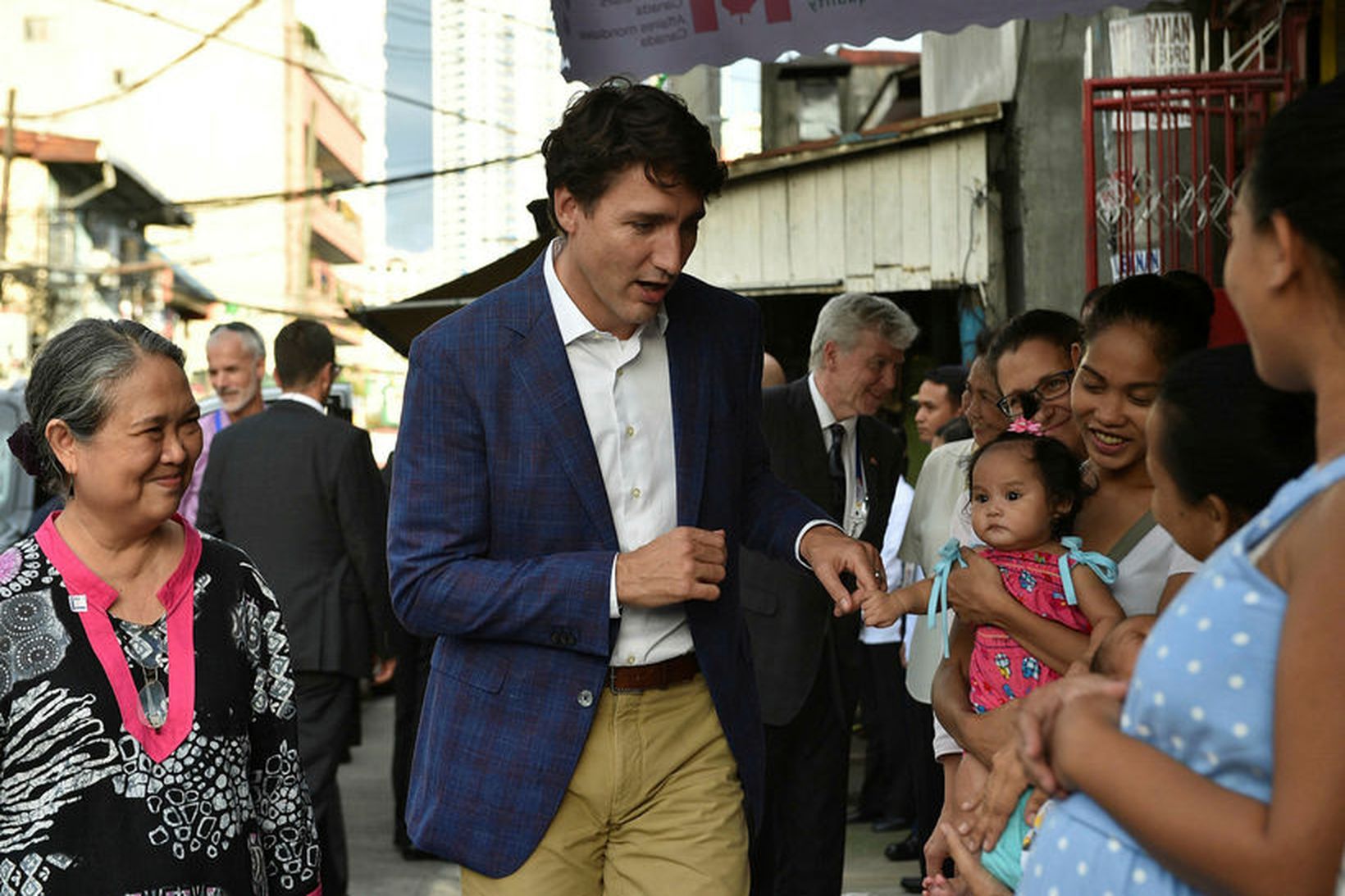 Justin Trudeau forsætisráðherra Kanada í heimsókn á Filippseyjum nýverið.