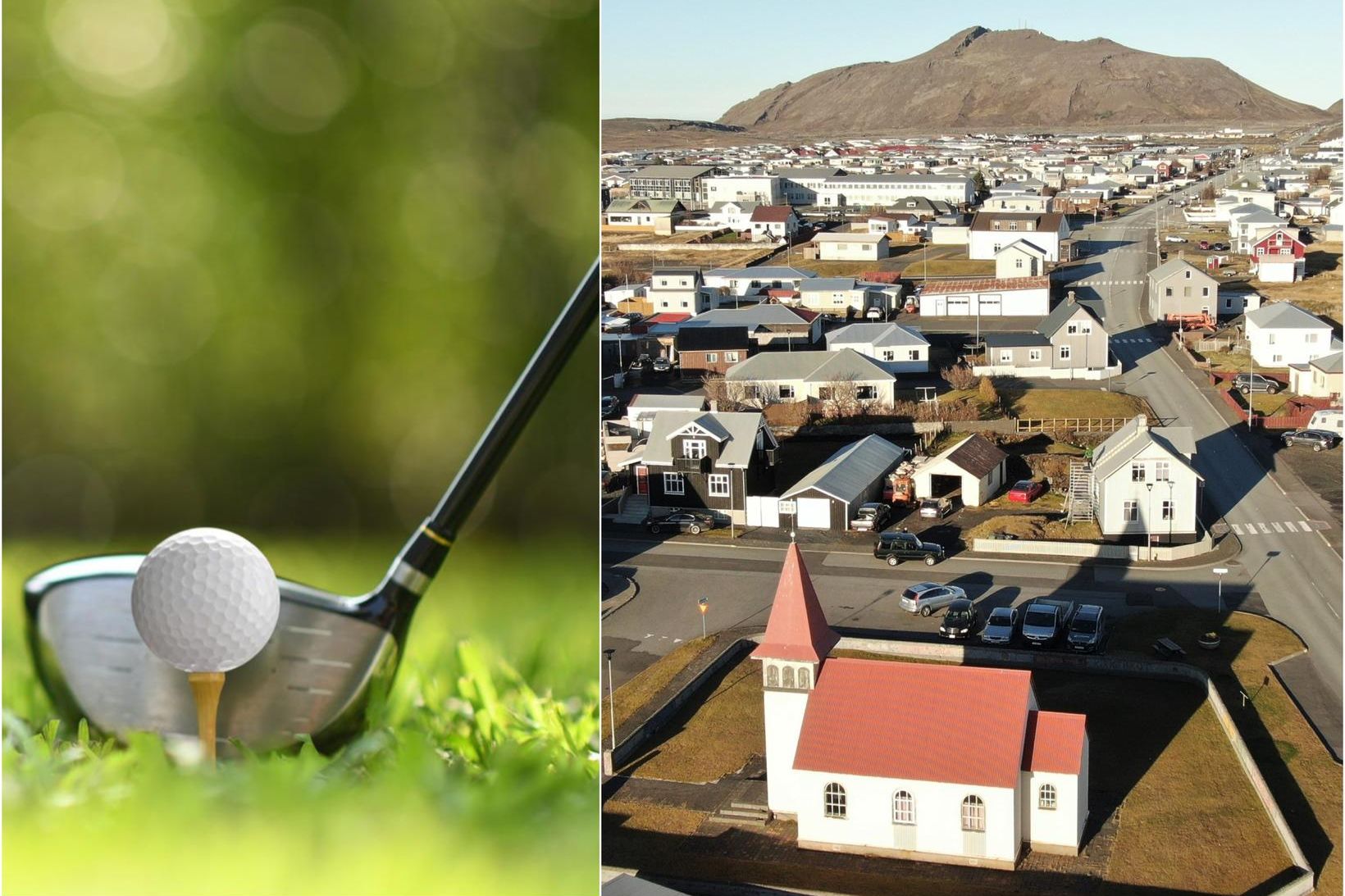 Sigdalur uppgötvaðist í dag undir Grindavík.