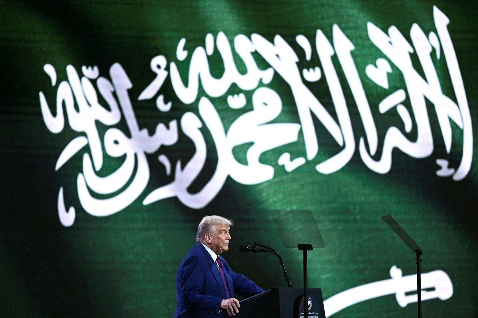 Donald Trump er í Sádi-Arabíu um þessar mundir.
