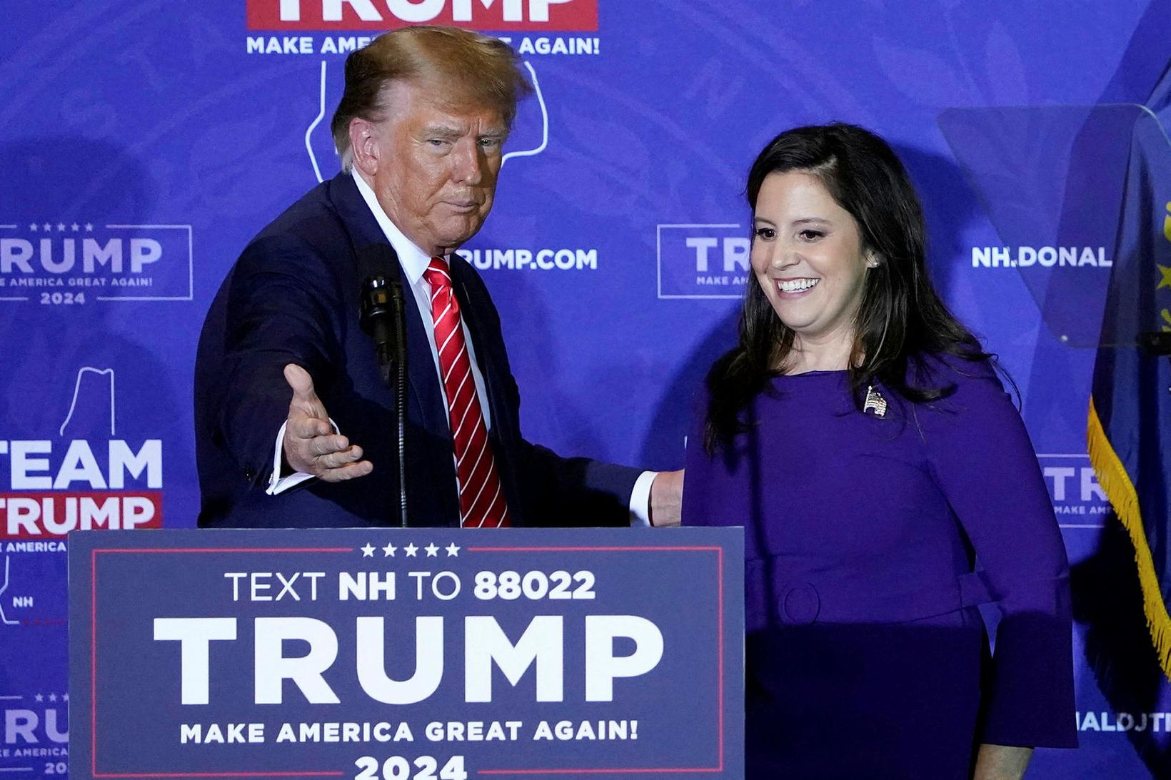 Donald Trump og Elise Stefanik.