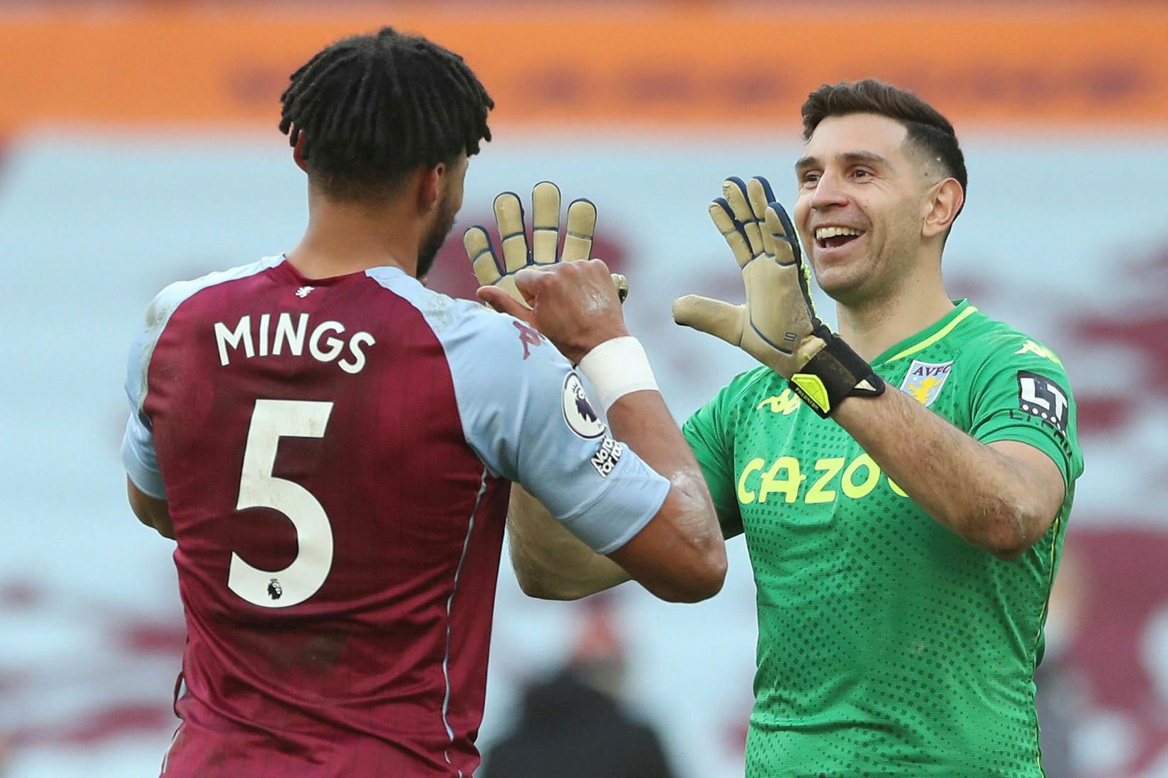 Emiliano Martínez var frábær í marki Aston Villa í kvöld.