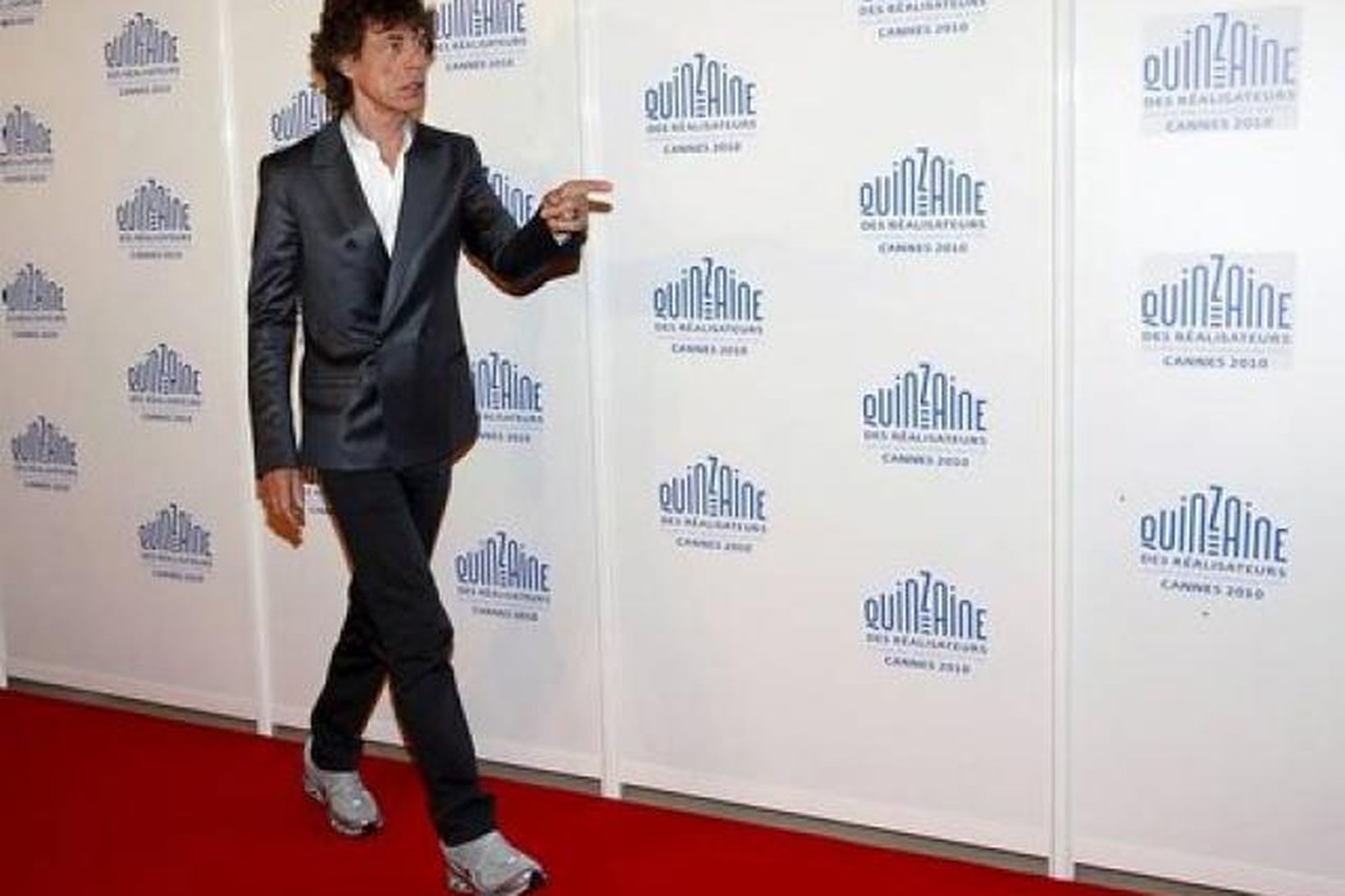 Mick Jagger í Cannes í síðustu viku.